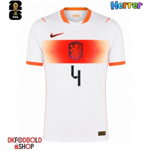 Holland Virgil van Dijk #4 Udebanetrøje VM 2026 Kort ærmer
